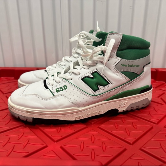 New Balance 650 White/Green/Grey High Tops Mens size 13 - Picture 1 of 4